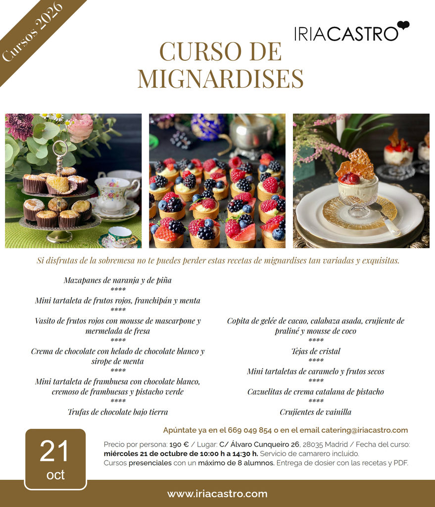21 octubre Mignardises