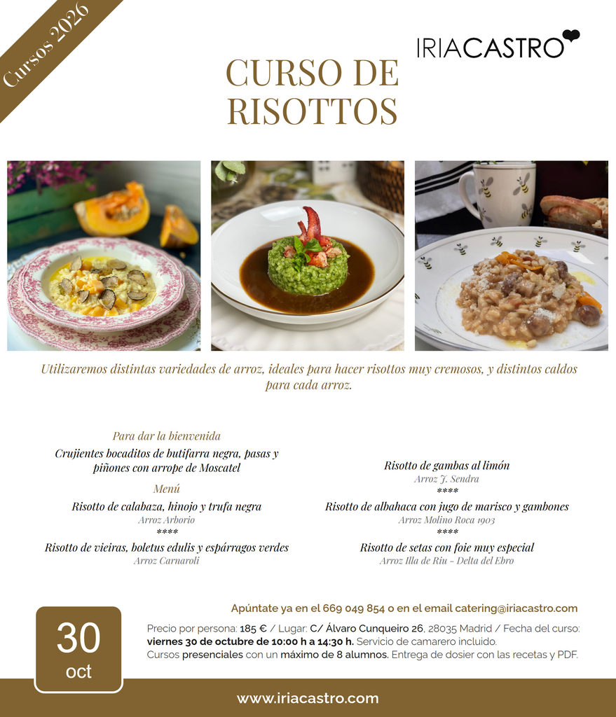 30 octubre Risottos
